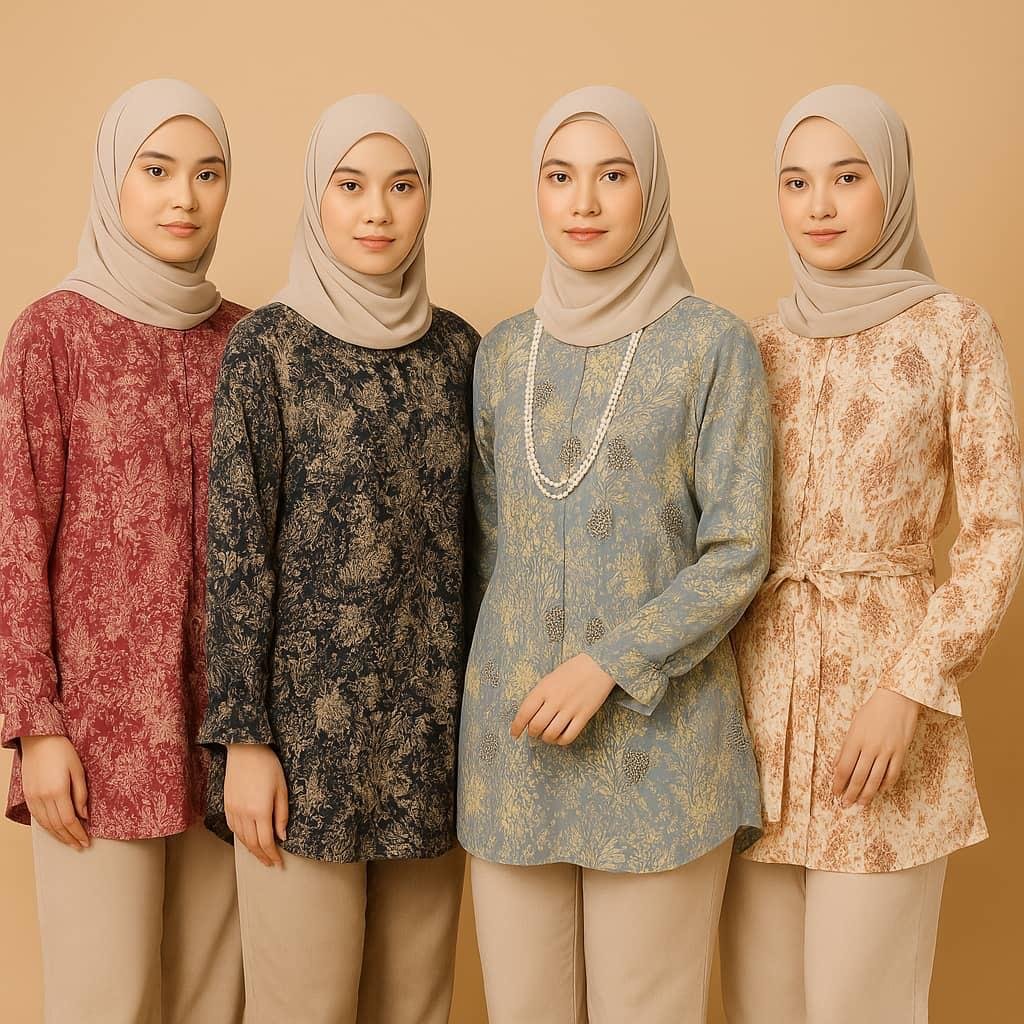 Daisy Blouse Muslimah | Elegant & Modest Fashion Top | Casual & Office Wear